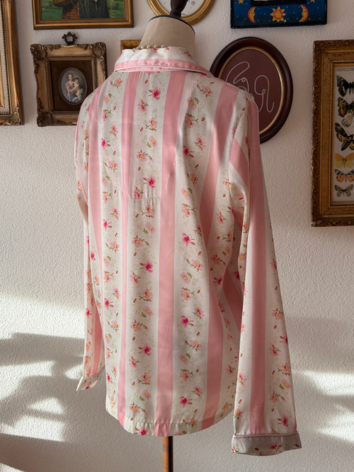 Victoria’s Secret Pink Floral Satin Pyjama Size M