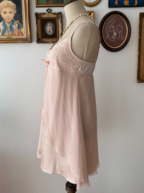 Peach Satin Slip Dress Size S/small M