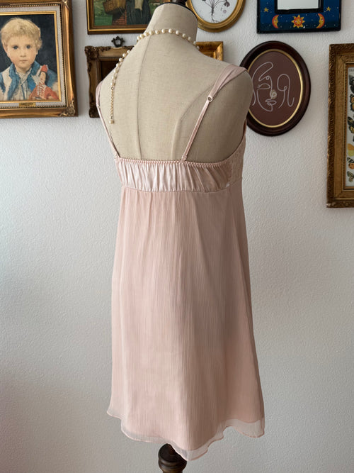 Peach Satin Slip Dress Size S/small M