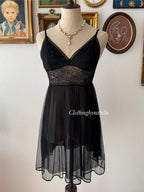 Sheer Black Lace Babydoll size S
