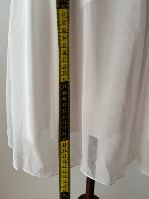White Tiered Chiffon Dress size S