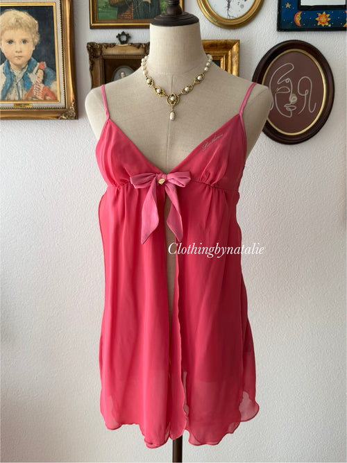 Penthouse Pink Chiffon Mini Dress size S
