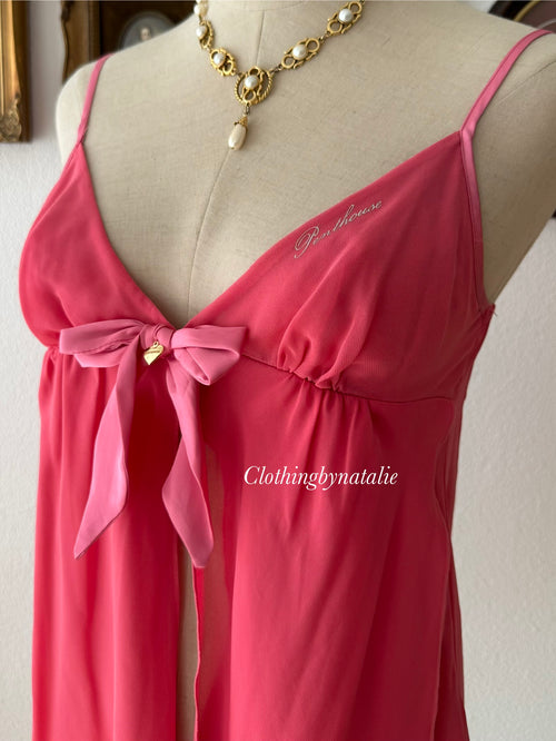 Penthouse Pink Chiffon Mini Dress size S
