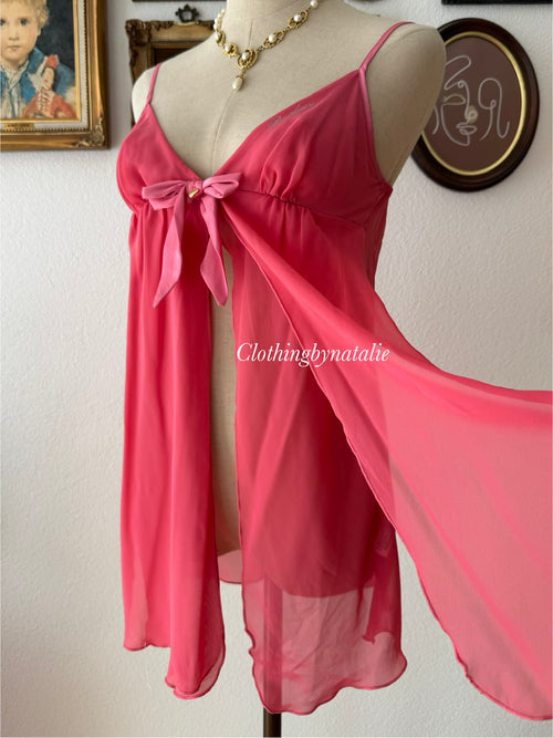 Penthouse Pink Chiffon Mini Dress size S