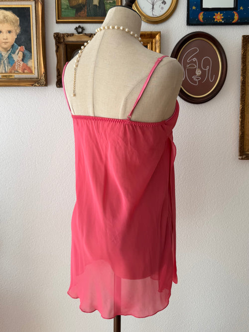 Penthouse Pink Chiffon Mini Dress size S