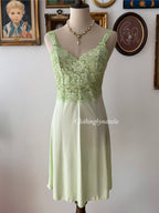 Green Nylon Lace Nightgown size S