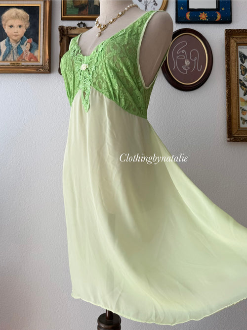 Cinema Etoile Green Chiffon Babydoll size M
