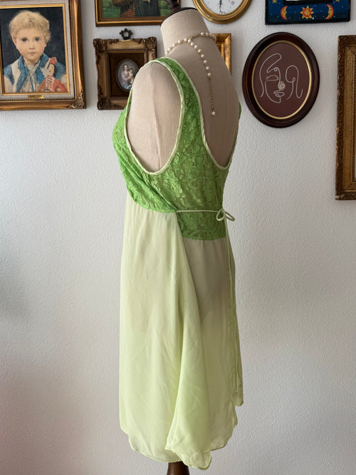 Cinema Etoile Green Chiffon Babydoll size M