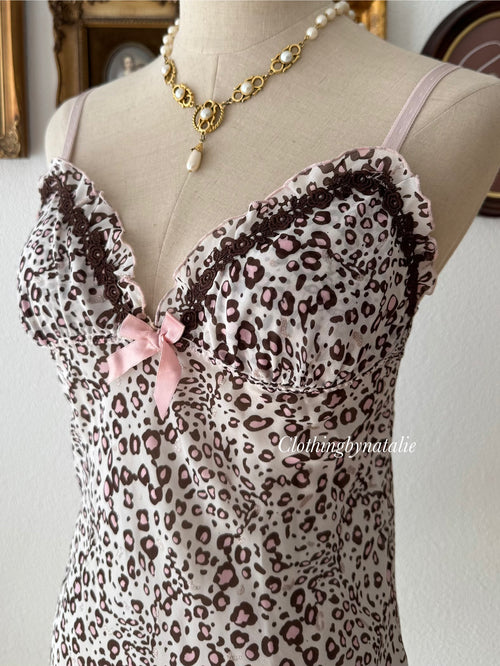 Leopard Sheer Slip Size S
