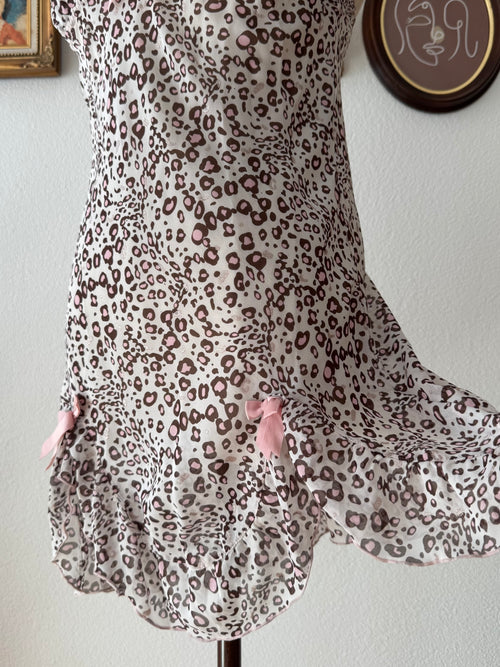 Leopard Sheer Slip Size S