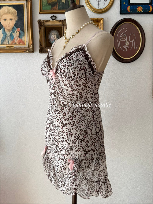 Leopard Sheer Slip Size S