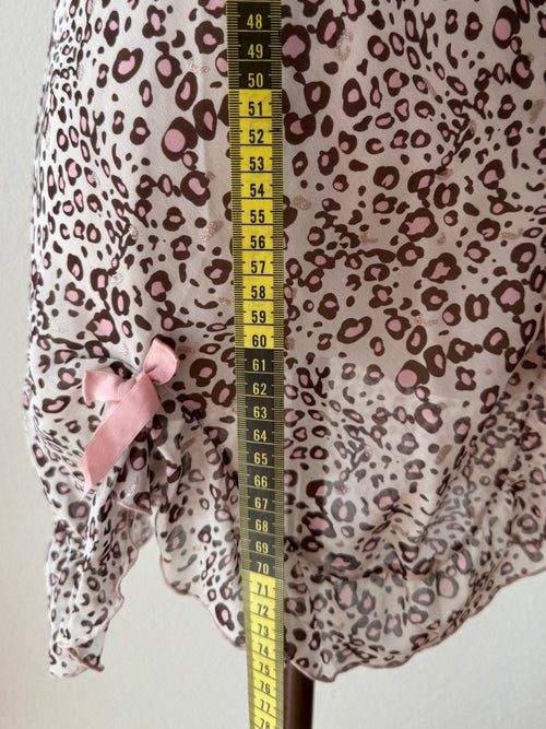 Leopard Sheer Slip Size S