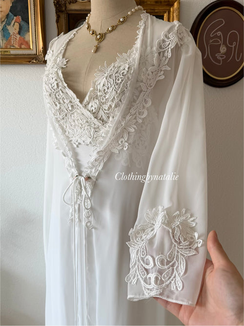 Lingerie Cacique Bridal Peignoir Set Size M/small L