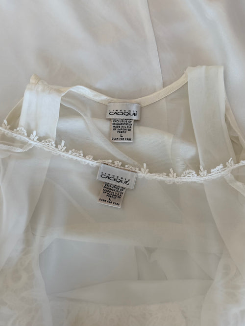 Lingerie Cacique Bridal Peignoir Set Size M/small L