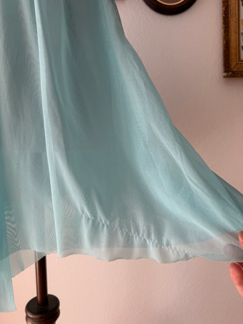 Mermaid Blue Mesh Slip size M