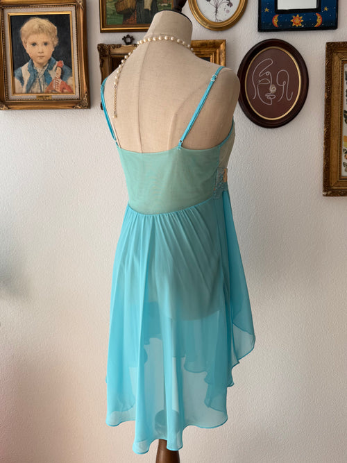 Butterfly Blue Chiffon Slip Size S/M