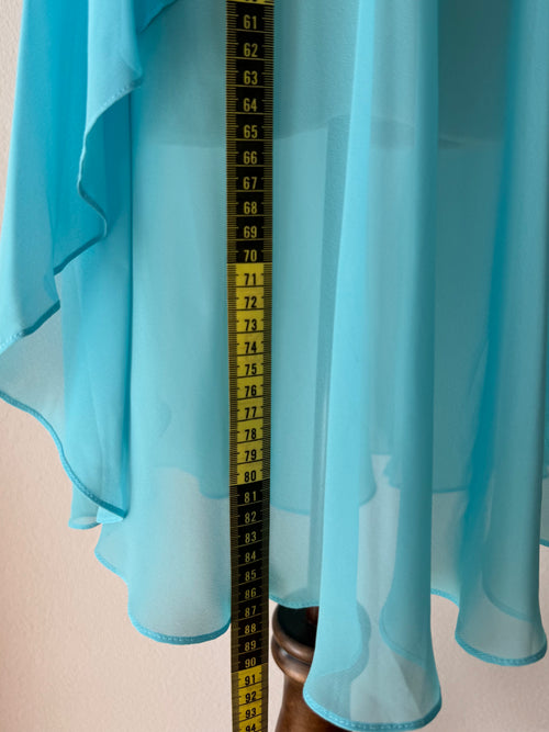 Butterfly Blue Chiffon Slip Size S/M