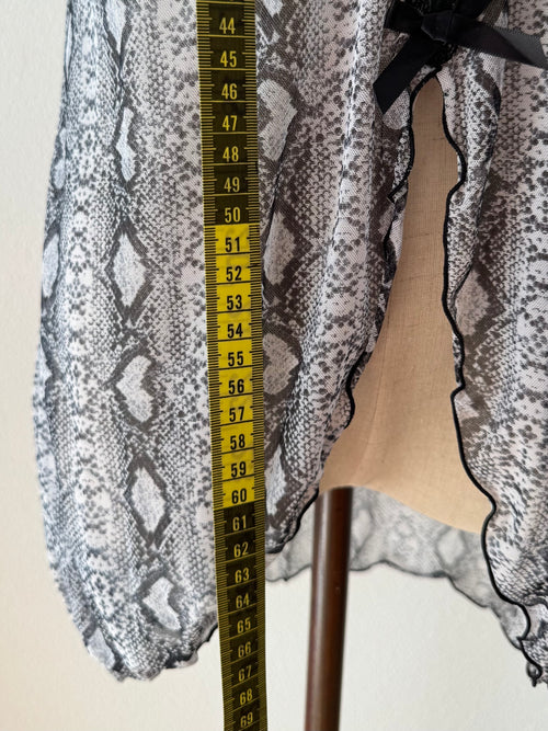 Animal Print Sheer Mesh Slip size S