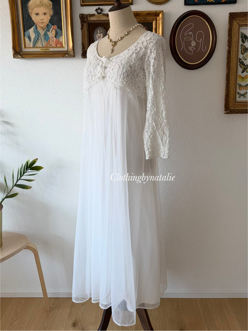 Val Mode Bridal Satin Peignoir Set Size M