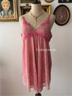 Coquette Pink Lace Babydoll size M