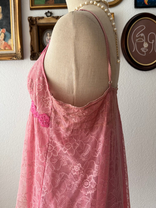 Coquette Pink Lace Babydoll size M