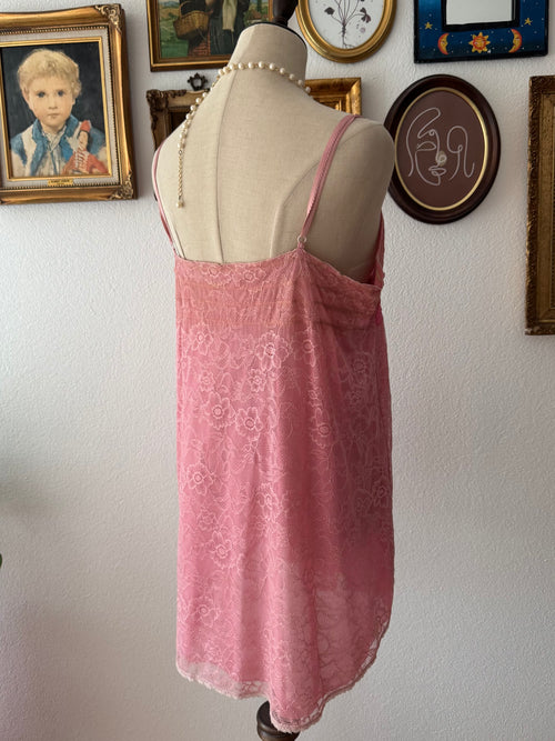 Coquette Pink Lace Babydoll size M
