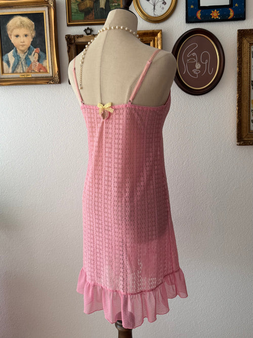 Pink Lace Slip Dress size S