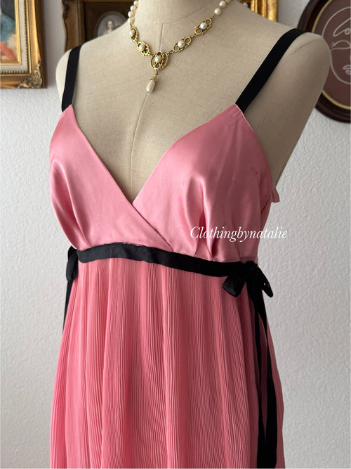 Delicates Pink Pleated Babydoll size M