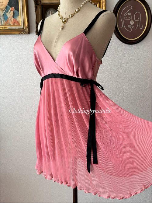 Delicates Pink Pleated Babydoll size M