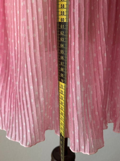 Pink Poka Dot Mesh Slip Size M