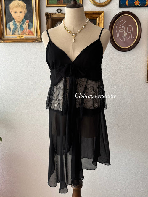 Black Swan Chiffon Babydoll size M