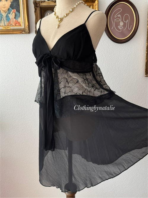 Black Swan Chiffon Babydoll size M
