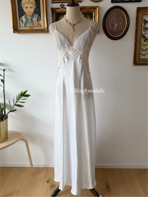 Shirley of Hollywood Bridal Maxi Satin Gown Size L