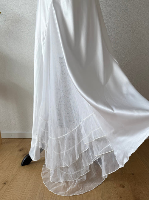 Shirley of Hollywood Bridal Maxi Satin Gown Size L