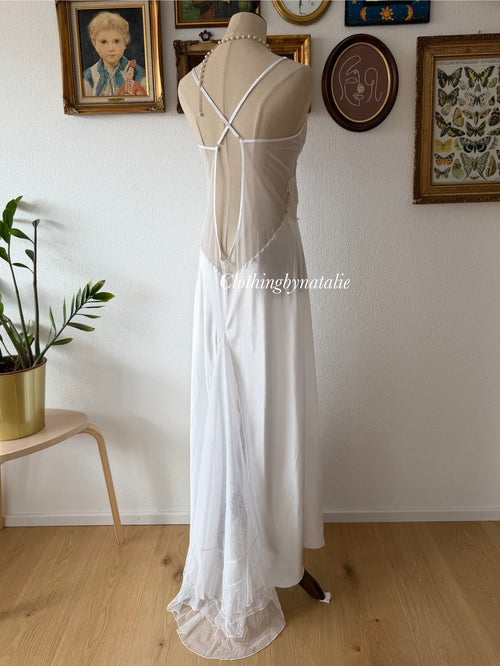 Shirley of Hollywood Bridal Maxi Satin Gown Size L