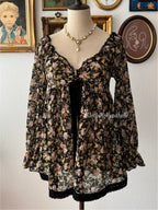 Dark Floral Lace Babydoll size M