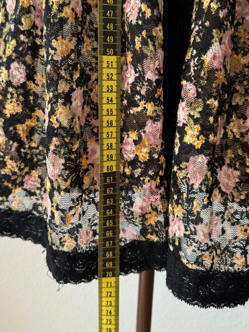 Dark Floral Lace Babydoll size M
