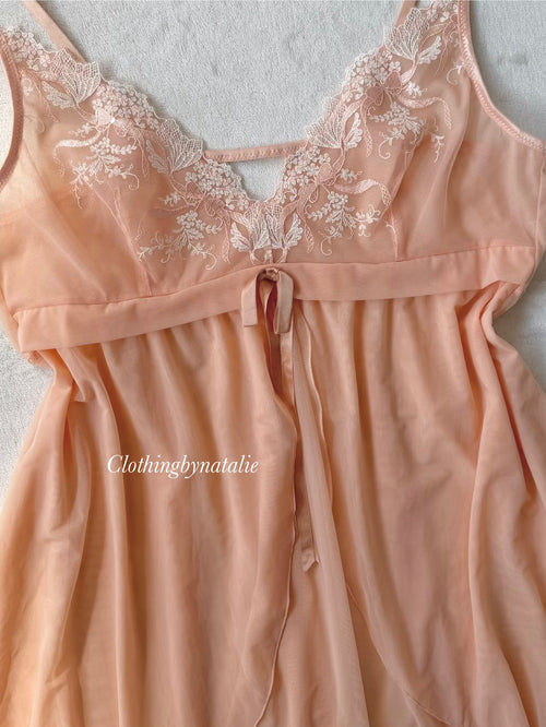 Coquette Orange Mesh Babydoll size M