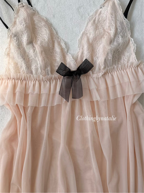 Soft Nude Mesh Babydoll size S/M