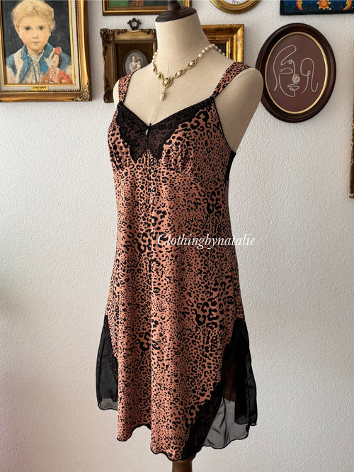 Leopard Jersey Slip Size S
