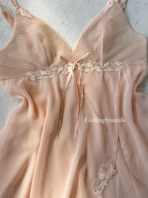 Soft Orange Chiffon Babydoll size M