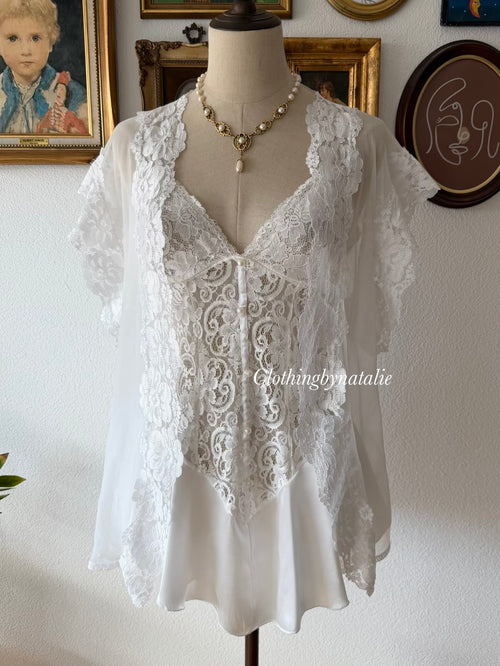 Alana Gale Mini Bridal Peignoir Set Size S