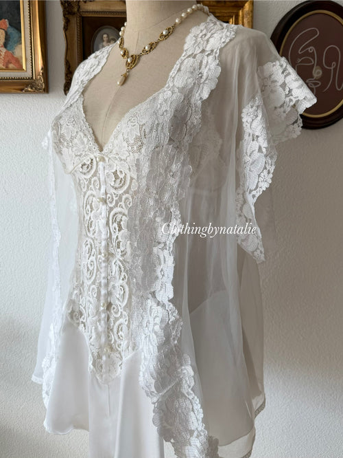 Alana Gale Mini Bridal Peignoir Set Size S