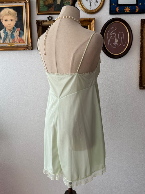 Green Nylon Lace Babydoll size M