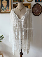 Inbloom Lace Bridal Peignoir Set Size L