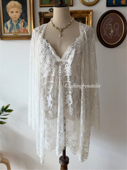 Inbloom Lace Bridal Peignoir Set Size L