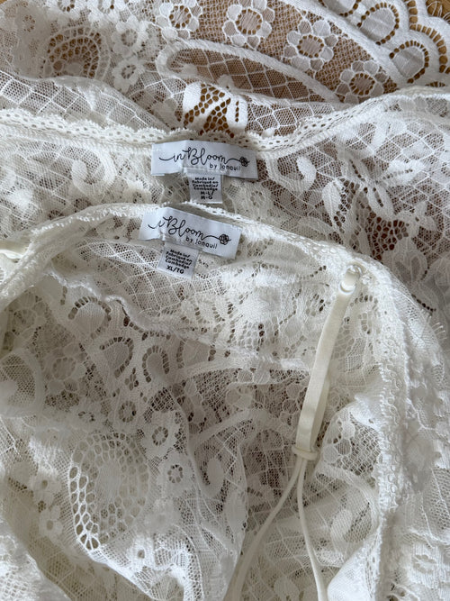 Inbloom Lace Bridal Peignoir Set Size L