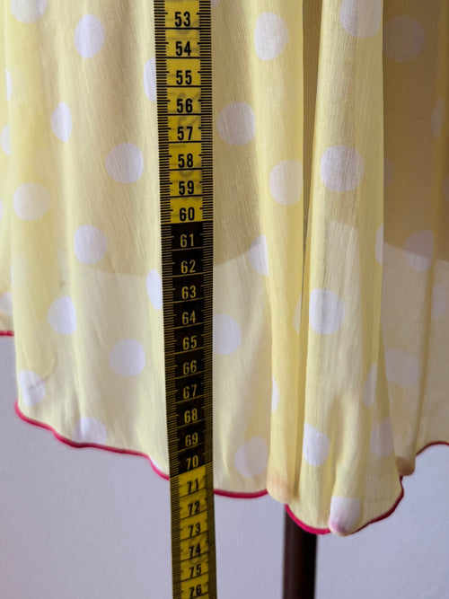 Yellow Poka Dot Mesh Bustier size 36B