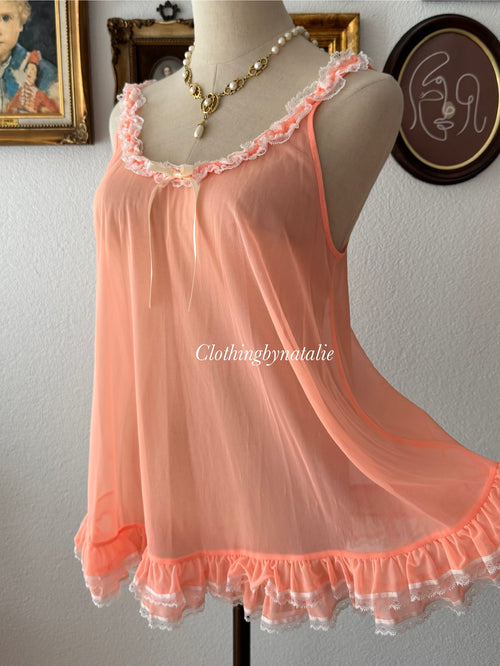 VS Orange Mesh Babydoll size S