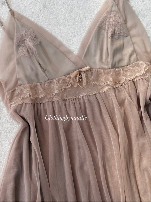 Whimsical Purple Mesh Babydoll size M